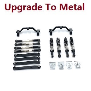 MN Model MN-99 MN-99S MN99A MN99SA MN99SF MN99S-1 MN-99SK D90 RC Car spare parts pull bar group + pull bar seat + shock absorber (upgrade to metal) Black - Click Image to Close