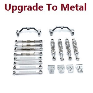 MN Model MN-99 MN-99S MN99A MN99SA MN99SF MN99S-1 MN-99SK D90 RC Car spare parts pull bar group + pull bar seat + shock absorber (upgrade to metal) Silver