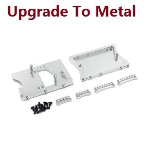 MN Model MN-98 RC Car spare parts SERVO seat and tail beam (upgrade to metal) Silver