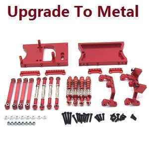 MN Model MN-99 MN-99S MN99A MN99SA MN99SF MN99S-1 MN-99SK D90 RC Car spare parts SERVO seat and tail beam + pull bar group + pull bar seat + shock absorber (upgrade to metal) Red