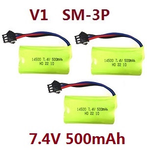 MN Model MN-90 MN-91 MN-90K MN-91K D90 RC Car spare parts 7.4V 500mAh battery 3pcs (V1 SM-3P)