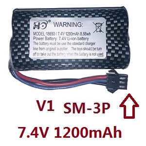 MN Model MN-98 RC Car spare parts 7.4V 1200mAh battery (V1 SM-3P)