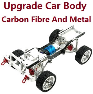 MN Model MN-98 RC Car spare parts upgrade car body assembly carbon frame and metal Silver