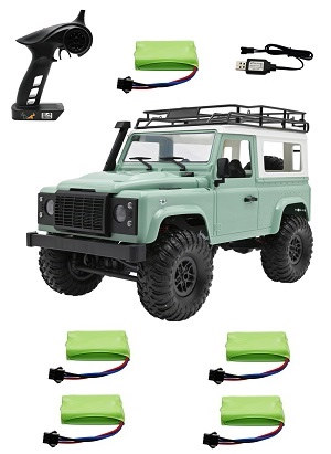 MN Model MN-90 RC Car with 5 battery RTR Green