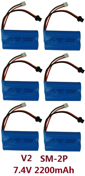 MN Model MN-90 MN-91 MN-90K MN-91K D90 RC Car spare parts upgrade to 7.4V 2200mAh battery 6pcs (V2 SM-2P)