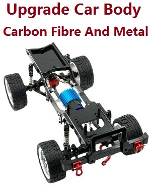 MN Model MN-98 RC Car spare parts upgrade car body assembly carbon frame and metal Black