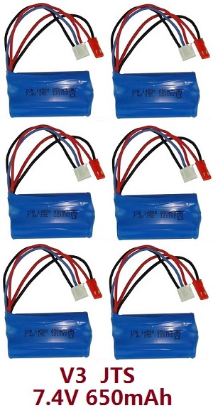 MN Model MN-90 MN-91 MN-90K MN-91K D90 RC Car spare parts 7.4V 650mAh battery (V3 JTS plug) 6pcs