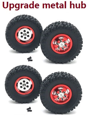 MN Model MN-98 RC Car spare parts tires (upgrade to metal hub) Red