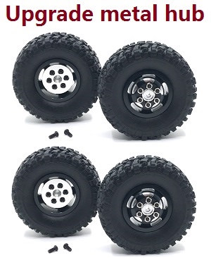 MN Model MN-98 RC Car spare parts tires (upgrade to metal hub) Black