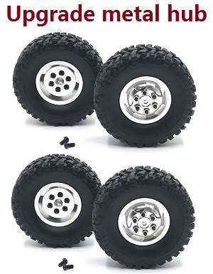 MN Model MN-98 RC Car spare parts tires (upgrade to metal hub) Silver