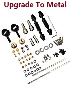 MN Model MN-99 MN-99S MN99A MN99SA MN99SF MN99S-1 MN-99SK D90 RC Car spare parts front and rear differential gear and driven shaft set (upgrade to metal) - Click Image to Close
