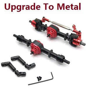 MN Model MN-99 MN-99S MN99A MN99SA MN99SF MN99S-1 MN-99SK D90 RC Car spare parts front and rear axle assembly + drive shaft (upgrade to metal) Black - Click Image to Close