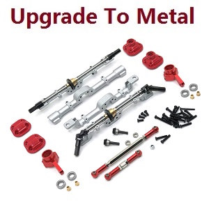 MN Model MN-98 RC Car spare parts front and rear axle group kit (upgrade to metal) Silver