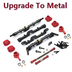 MN Model MN-98 RC Car spare parts front and rear axle group kit (upgrade to metal) Black