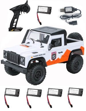 MN Model MN-99A RC Car with 5 battery RTR White