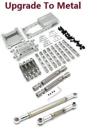 MN Model MN-78 MN78 RC Car Through Truck spare parts upgrade to metal accesseries kit A (Silver)