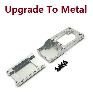 MN Model MN-78 MN78 RC Car Through Truck spare parts upgrade to metal PCB fixed cover and rear beam Silver