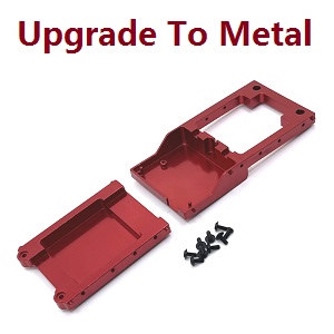 MN Model MN-78 MN78 RC Car Through Truck spare parts upgrade to metal PCB fixed cover and rear beam Red - Click Image to Close