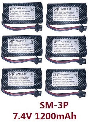 MN Model MN-78 MN78 RC Car Through Truck spare parts 7.4V 1200mAh battery 6pcs