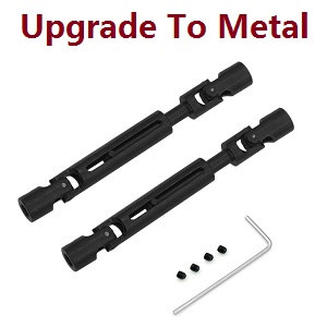 MN Model MN-78 MN78 RC Car Through Truck spare parts upgrade to metal drive shaft Black 2pcs