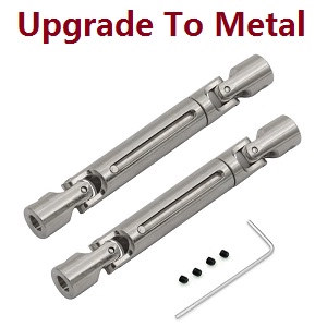 MN Model MN-78 MN78 RC Car Through Truck spare parts upgrade to metal drive shaft Silver 2pcs