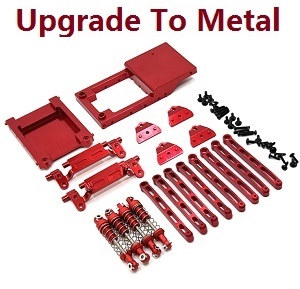MN Model MN-78 MN78 RC Car Through Truck spare parts upgrade to metal accesseries kit C (Red)