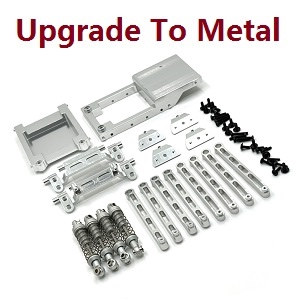 MN Model MN-78 MN78 RC Car Through Truck spare parts upgrade to metal accesseries kit C (Silver)