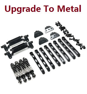 MN Model MN-78 MN78 RC Car Through Truck spare parts upgrade to metal accesseries kit D (Black)