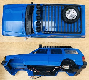 MN Model MN-78 MN78 RC Car Through Truck spare parts total car shell module with LED Blue