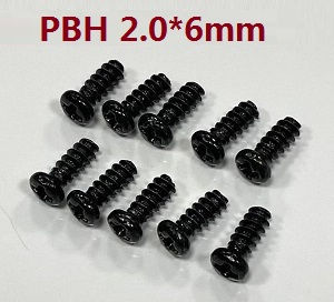 JJRC Q142 Q117-E Q117-F Q117-G SCY-16301 SCY-16302 SCY-16303 SG 16303 GB1023 RC Car spare parts self tapping round head screws PBH 2*6mm 6117 - Click Image to Close
