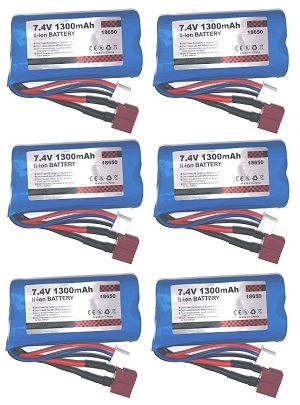 JJRC Q142 Q117-E Q117-F Q117-G SCY-16301 SCY-16302 SCY-16303 SG 16303 GB1023 RC Car spare parts 7.4V 1300mAh battery 6pcs - Click Image to Close