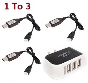 JJRC Q142 Q117-E Q117-F Q117-G SCY-16301 SCY-16302 SCY-16303 SG 16303 GB1023 RC Car spare parts 1 to 3 USB charger adapter with 3*USB wire set - Click Image to Close