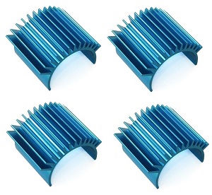 JJRC Q142 Q117-E Q117-F Q117-G SCY-16301 SCY-16302 SCY-16303 SG 16303 GB1023 RC Car spare parts aluminum motor heat sink blue 4pcs - Click Image to Close