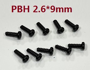 JJRC Q142 Q117-E Q117-F Q117-G SCY-16301 SCY-16302 SCY-16303 SG 16303 GB1023 RC Car spare parts pan head self-taping screws 2.6*9mm 6102