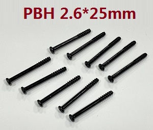 JJRC Q142 Q117-E Q117-F Q117-G SCY-16301 SCY-16302 SCY-16303 SG 16303 GB1023 RC Car spare parts pan head self-taping screws 2.6*25mm 6104 - Click Image to Close