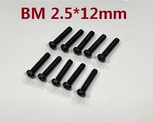 JJRC Q142 Q117-E Q117-F Q117-G SCY-16301 SCY-16302 SCY-16303 SG 16303 GB1023 RC Car spare parts pan head machine screws 2.5*12mm 6105 - Click Image to Close