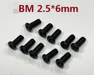 JJRC Q142 Q117-E Q117-F Q117-G SCY-16301 SCY-16302 SCY-16303 SG 16303 GB1023 RC Car spare parts motor mount screws 2.5*6mm 6100 - Click Image to Close