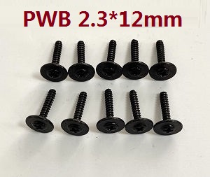 JJRC Q142 Q117-E Q117-F Q117-G SCY-16301 SCY-16302 SCY-16303 SG 16303 GB1023 RC Car spare parts meson head self-taping screws PWB 2.3*12mm 6108 - Click Image to Close