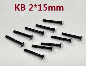 JJRC Q142 Q117-E Q117-F Q117-G SCY-16301 SCY-16302 SCY-16303 SG 16303 GB1023 RC Car spare parts flat head self-taping machine screws 2*15mm 6112