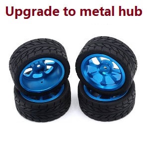 JJRC Q117-E Q117-F Q117-G SCY-16301 SCY-16302 SCY-16303 RC Car spare parts upgrade to metal hub tires wheels (Blue)