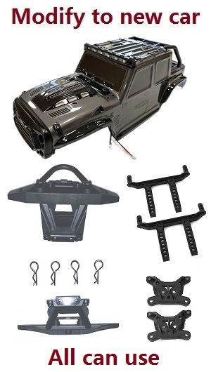 JJRC Q117-A Q117-B Q117-C Q117-D SCY-16101 16102 16103 16103A 16201 and pro brushless RC Car spare parts modify to new car kit (Gray)