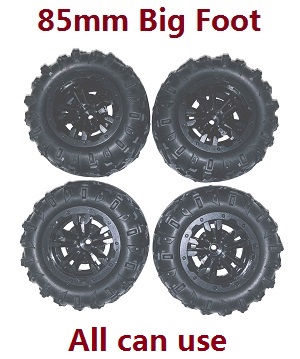 JJRC Q117-A Q117-B Q117-C Q117-D SCY-16101 16102 16103 16103A 16201 and pro brushless RC Car spare parts 85mm tires pre-mounted wheels 6033 6034