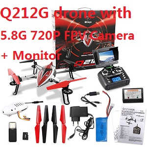 Wltoys Q212G drone with 5.8G 720P camera and FPV monitor