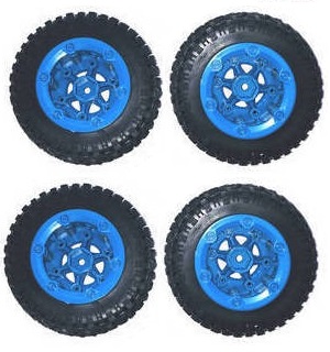 JJRC Q39 Q40 RC truck car spare parts todayrc toys listing tires 4pcs (Blue) - Click Image to Close