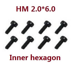 JJRC Q39 Q40 RC truck car spare parts todayrc toys listing inner hexagon screws HM 2.0*6.0 8pcs