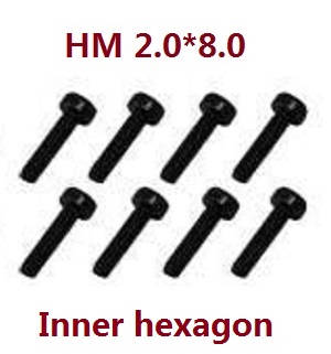 JJRC Q39 Q40 RC truck car spare parts todayrc toys listing inner hexagon screws HM 2.0*8.0 8pcs - Click Image to Close