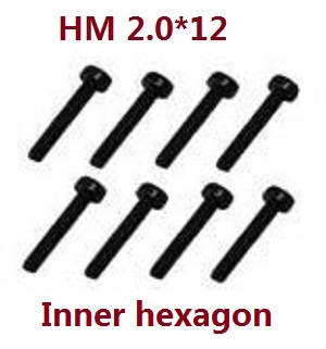 JJRC Q39 Q40 RC truck car spare parts todayrc toys listing inner hexagon screws HM 2.0*12 8pcs