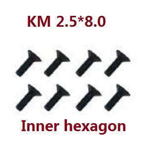 JJRC Q39 Q40 RC truck car spare parts todayrc toys listing inner hexagon screws KM 2.5*8 8pcs - Click Image to Close