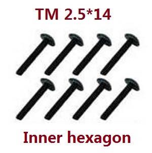 JJRC Q39 Q40 RC truck car spare parts todayrc toys listing inner hexagon screws TM 2.5*14 8pcs - Click Image to Close