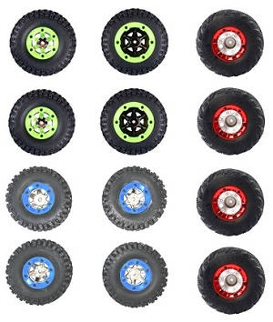 JJRC Q39 Q40 RC truck car spare parts todayrc toys listing tires 12pcs (Green+Blue+Red)
